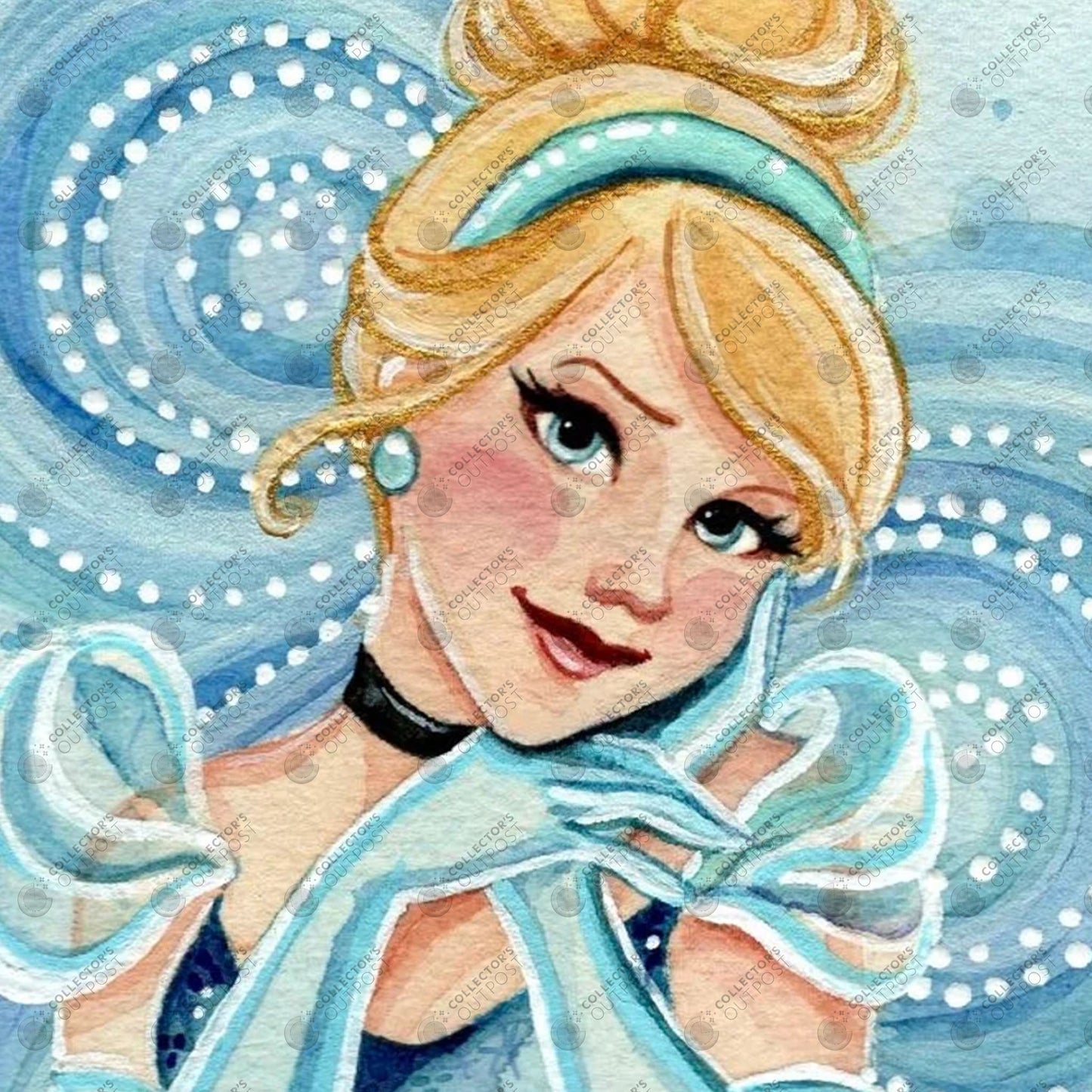 Load image into Gallery viewer, Cinderella &amp;quot;Glass Slipper Princess&amp;quot; Disney Watercolor Art Print

