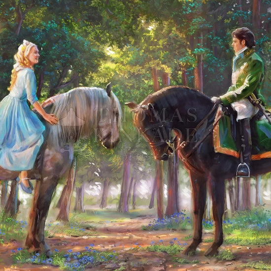 Cinderella "Romance Awakens" Thomas Kinkade Framed Art Print