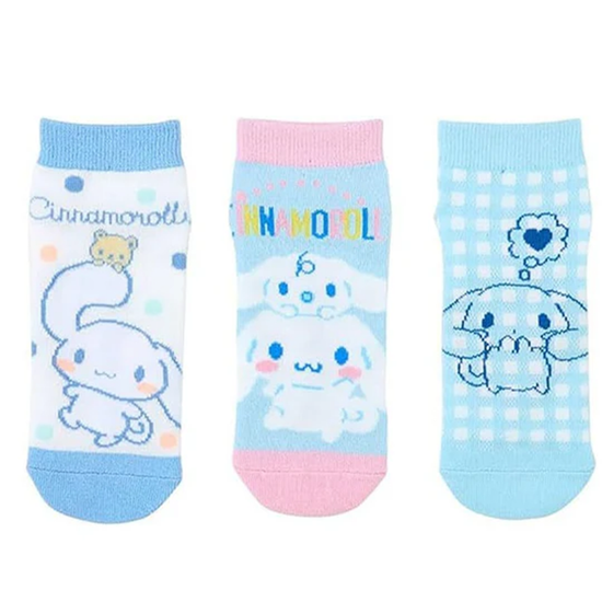 Cinnamoroll 3-Pack Sanrio Women's Ankle Socks