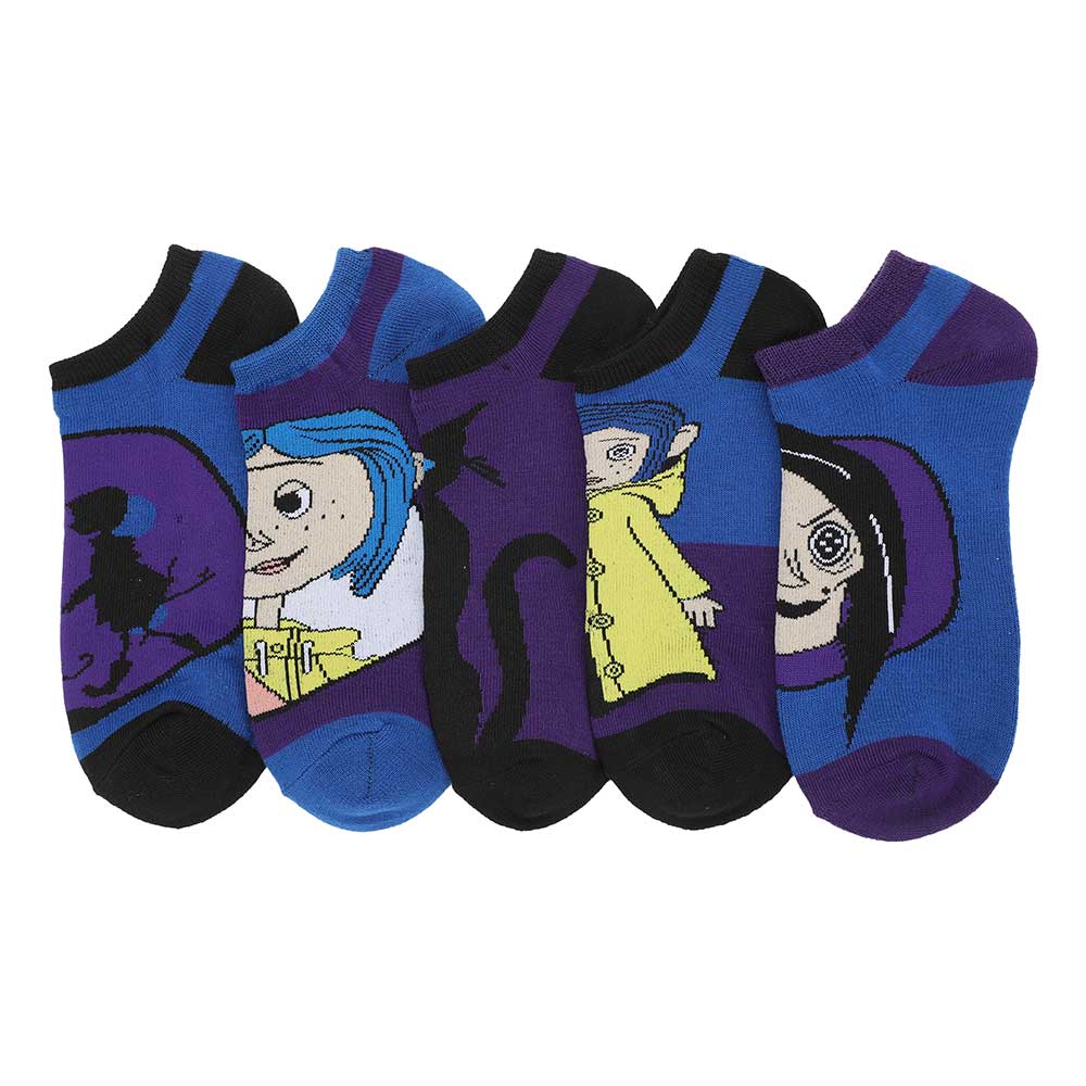 Coraline Characters Ankle Socks 5 Pack