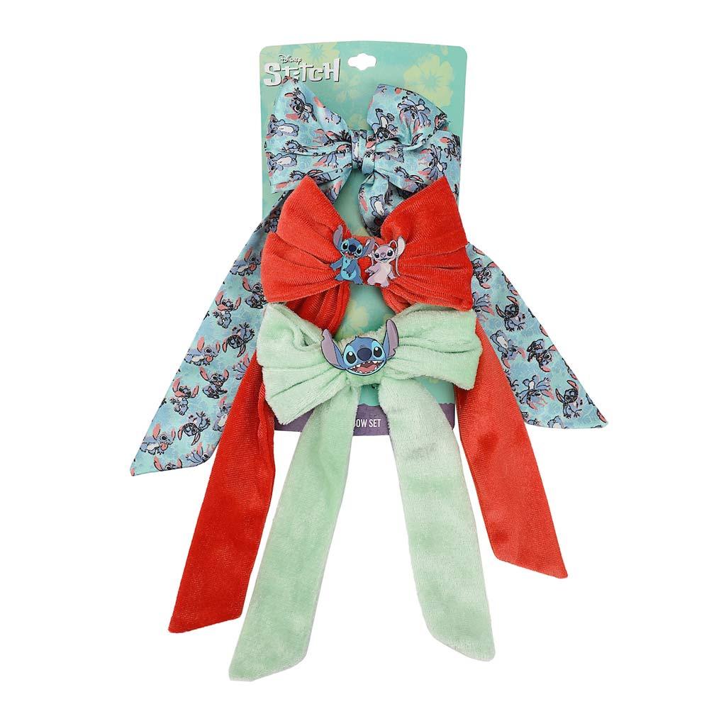 Disney Lilo & Stitch Angel and Stitch Hair Bow Clip Set