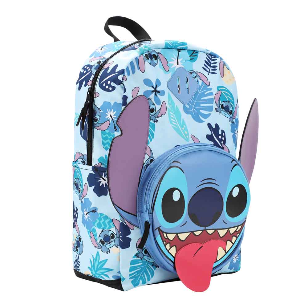 Disney Stitch 3D Pocket Laptop Backpack