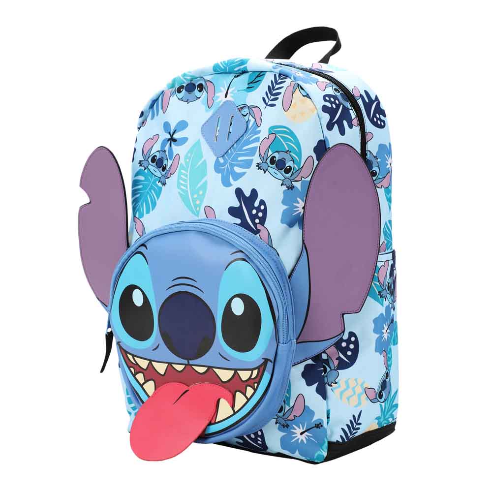 Disney Stitch 3D Pocket Laptop Backpack