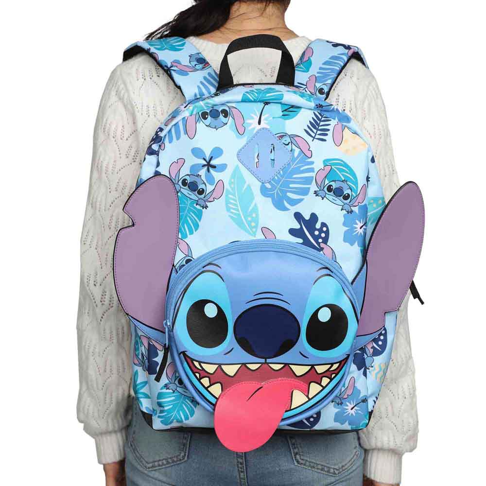 Disney Stitch 3D Pocket Laptop Backpack