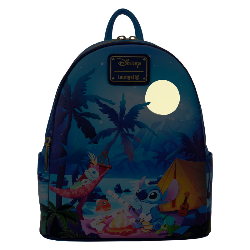 Disney Stitch Camping Cuties Glow Mini Backpack by Loungefly