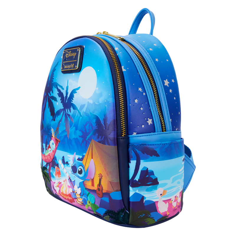 Disney Stitch Camping Cuties Glow Mini Backpack by Loungefly