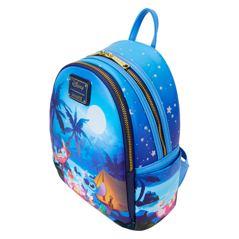 Disney Stitch Camping Cuties Glow Mini Backpack by Loungefly