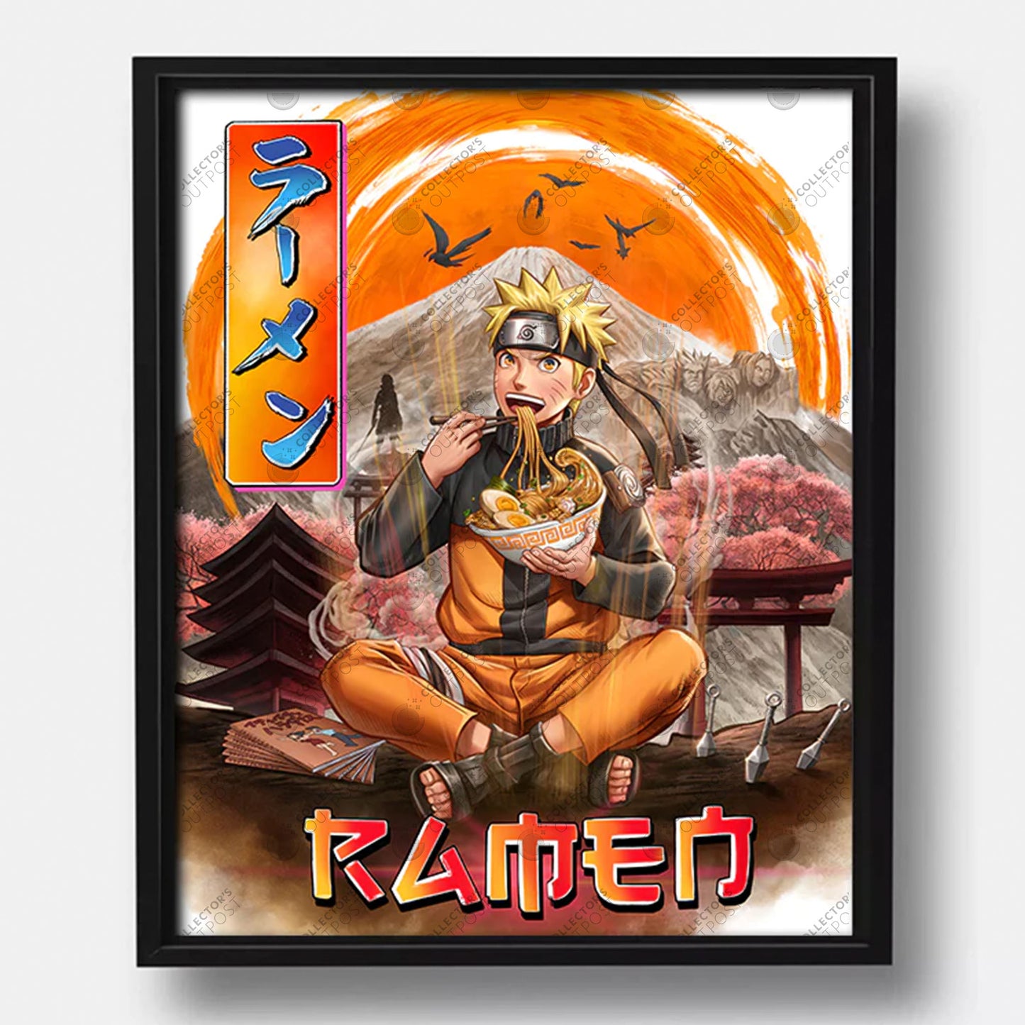 Even a Shinobi Gotta Eat (Naruto Shippuden) Ramen Cafe Sign Premium Art Print
