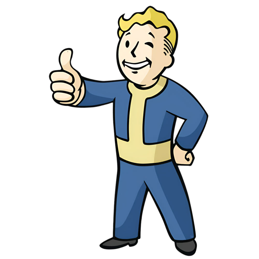 Fallout Vault Boy Metal Litho Print