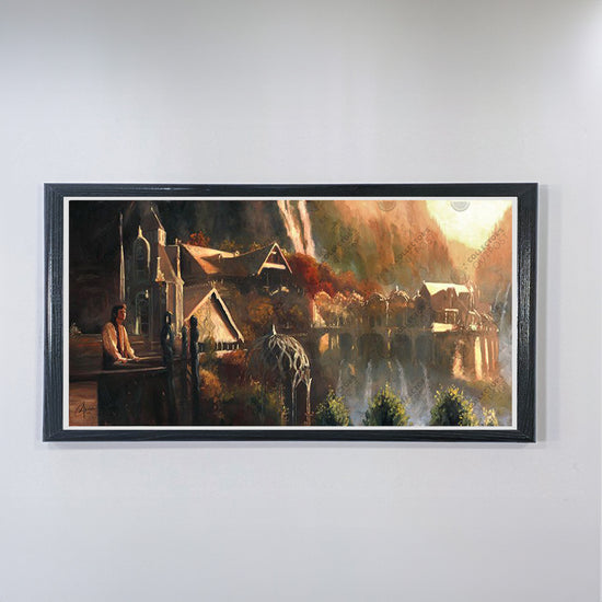 Load image into Gallery viewer, Frodo at Rivendell Lord of the Rings Print by Christopher Clark
