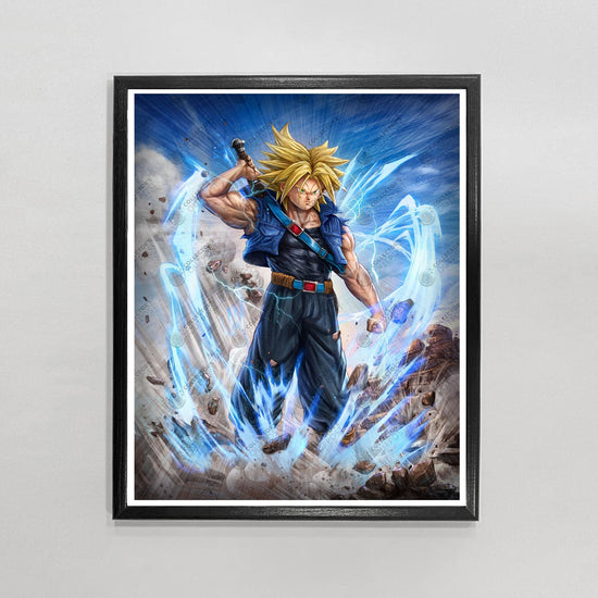 Load image into Gallery viewer, Future Trunks &amp;quot;I Must Protect The Future&amp;quot; (Dragon Ball) Premium Art Print
