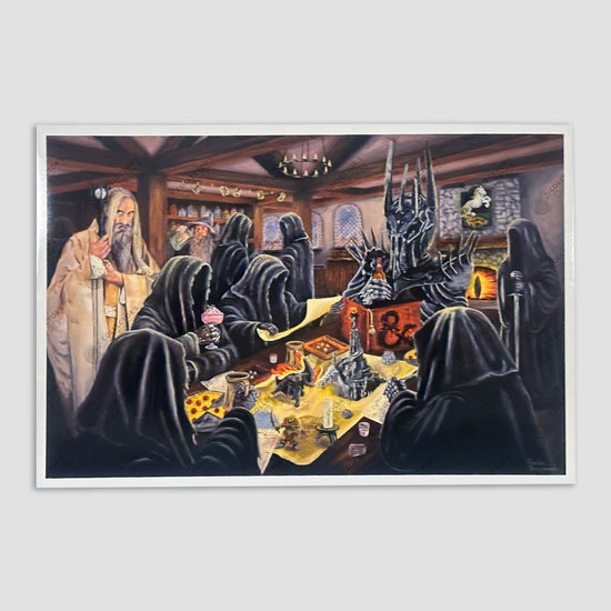 Game Night at the Prancing Pony (Lord of the Rings) Parody Art Print