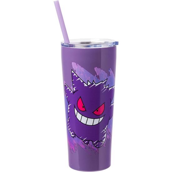 Gengar 22 oz. Stainless Steel Pokemon Travel Mug with Straw