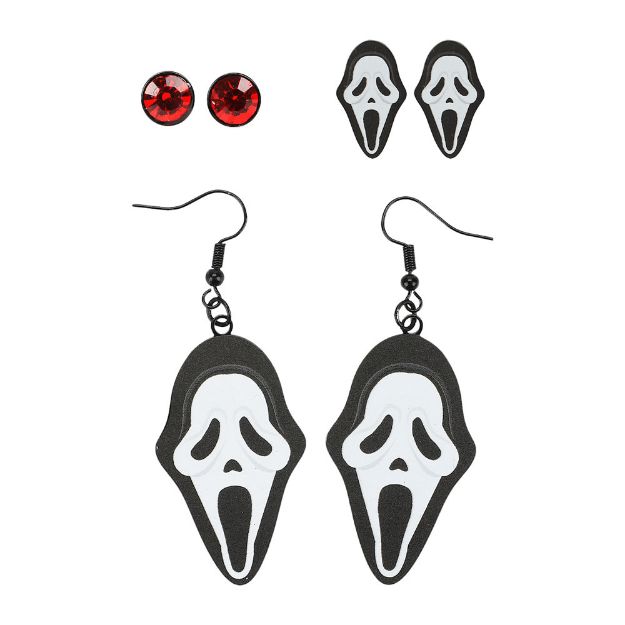 Ghost Face 3 Pack Earring Set