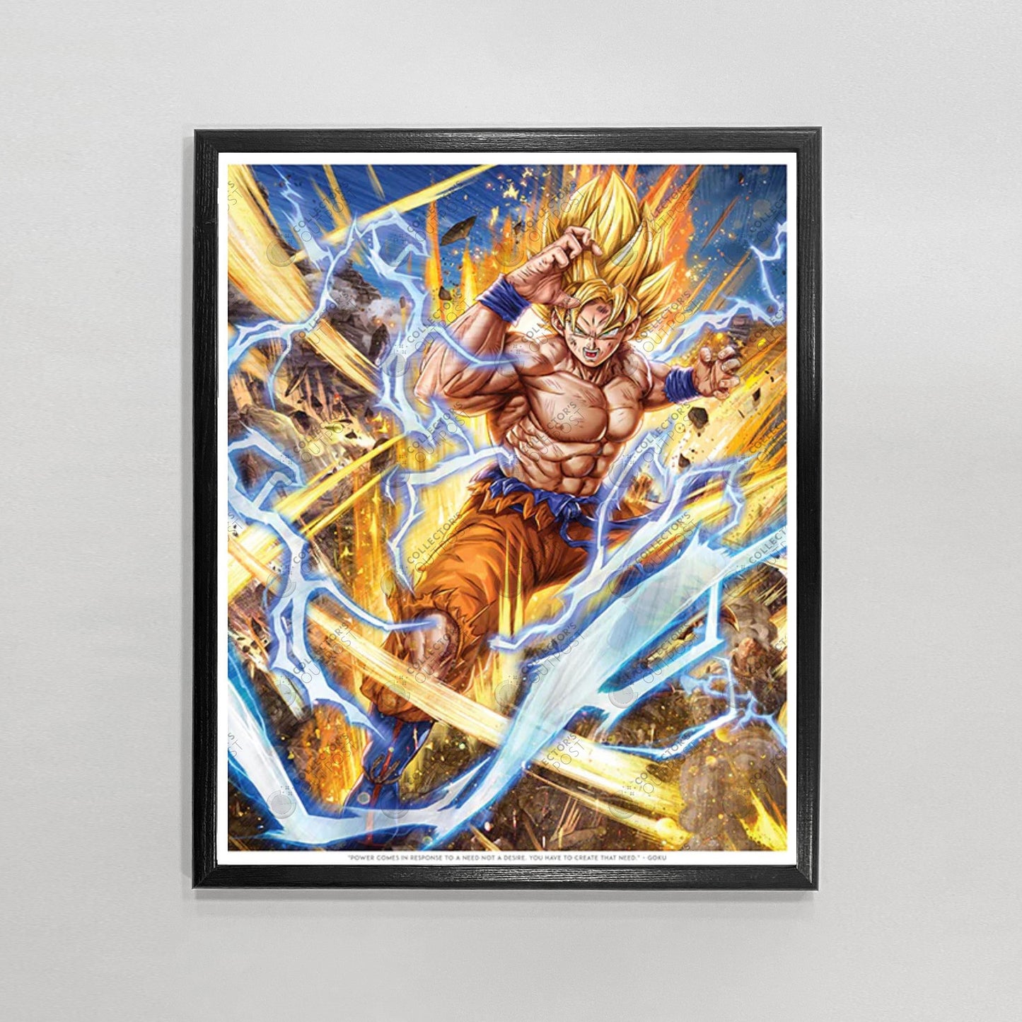 Gifted Warrior (Dragon Ball) Super Saiyan Goku Premium Art Print