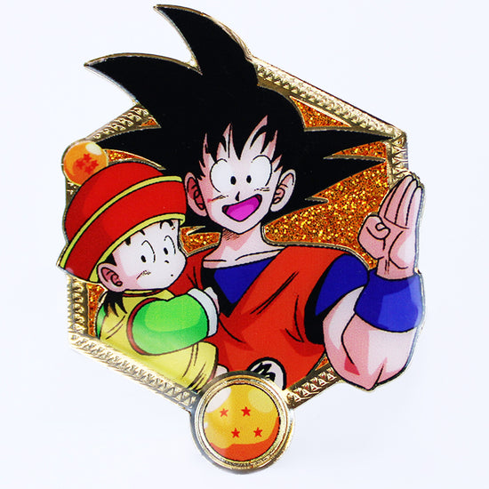 Goku and Gohan Dragon Ball Enamel Pin Golden Series