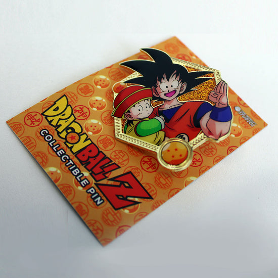 Goku and Gohan Dragon Ball Enamel Pin Golden Series