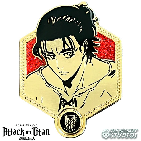 Load image into Gallery viewer, Eren Yeager (Attack on Titan: The Final Season) Golden Series Pin
