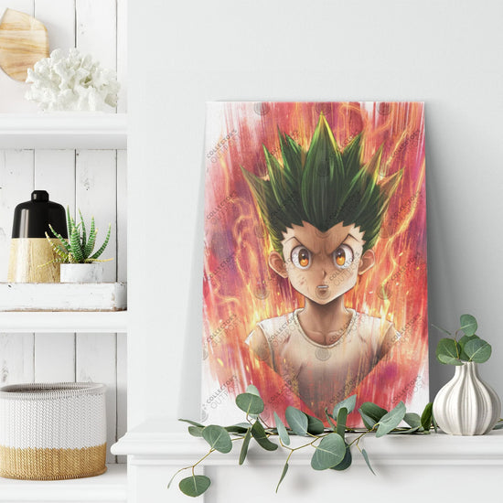 Gon Freecss "Jajanken Unleashed" Hunter x Hunter Legacy Portrait Art Print