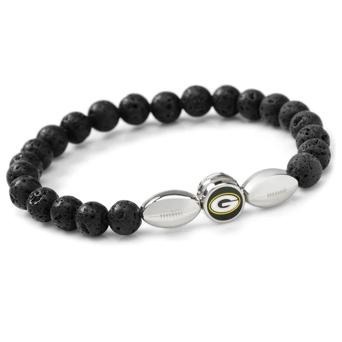 Green Bay Packers NFL Lava Rock Bracelet