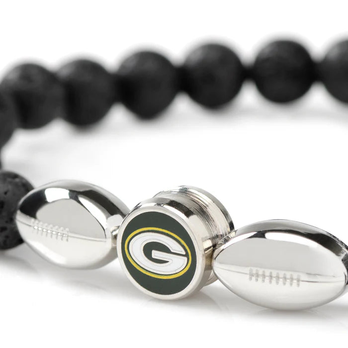 Green Bay Packers NFL Lava Rock Bracelet