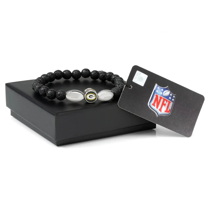 Green Bay Packers NFL Lava Rock Bracelet