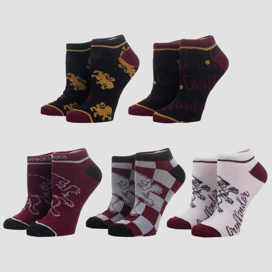 Gryffindor House (Harry Potter) Ankle Socks 5-Pair Set
