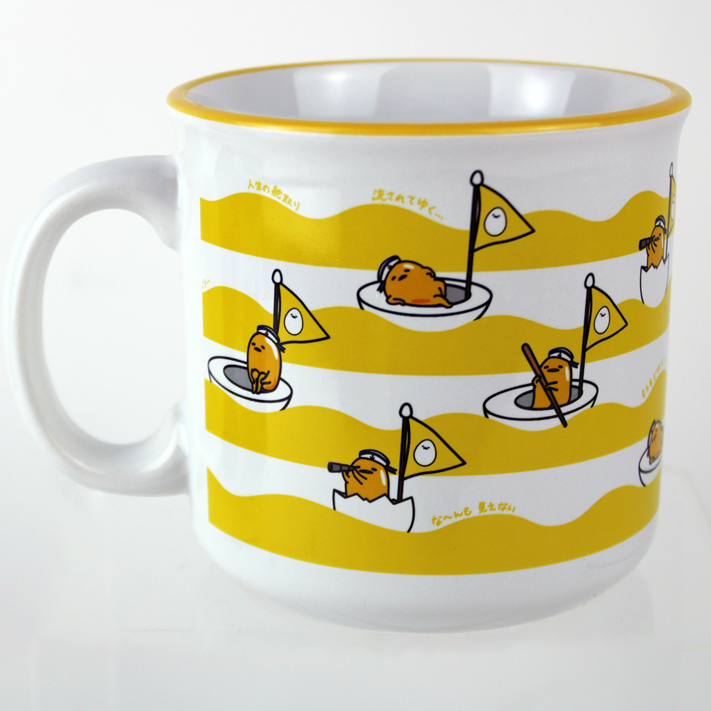 Gudetama 'Egg Boat' Sanrio 20oz Camper Ceramic Mug