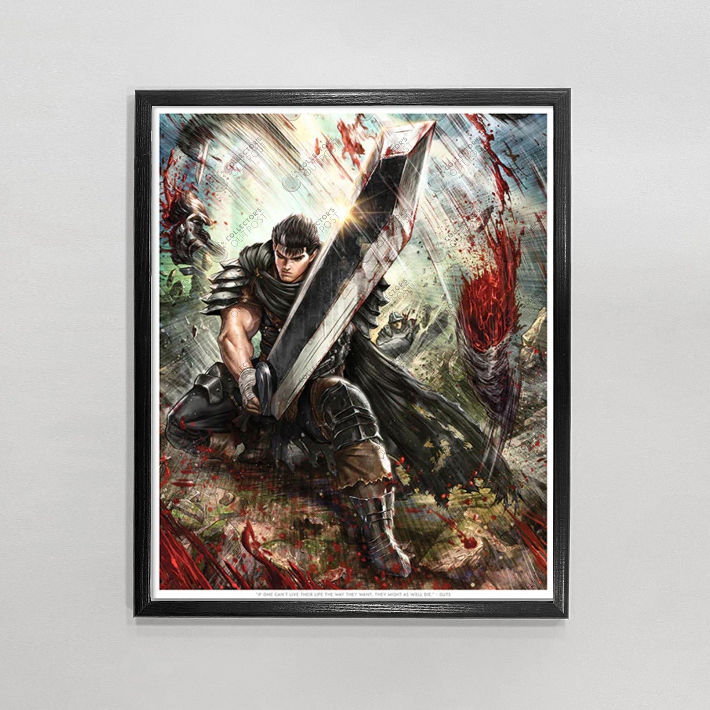 Load image into Gallery viewer, Guts Berserk Art Print Branded Mercenary
