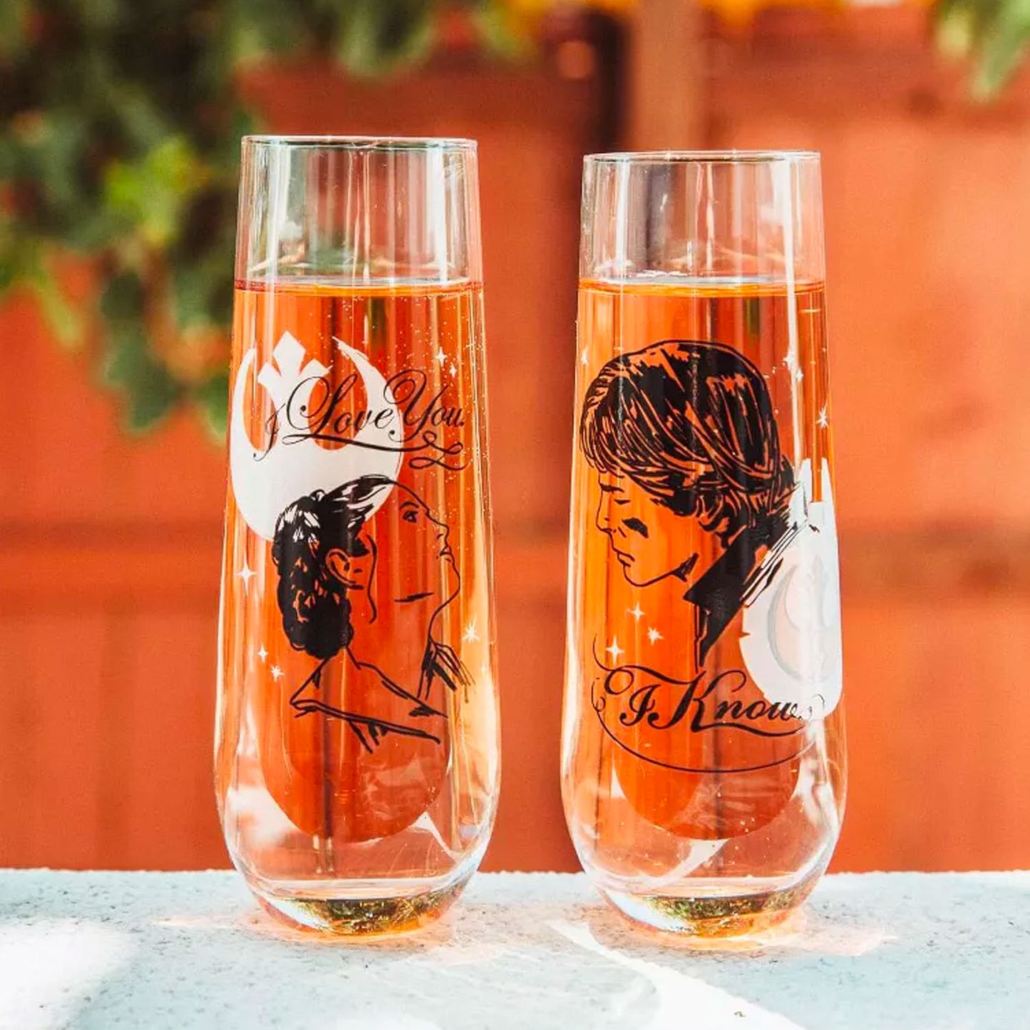 Han and Leia (Star Wars) "I Love You, I Know" 9oz Fluted Glassware Set