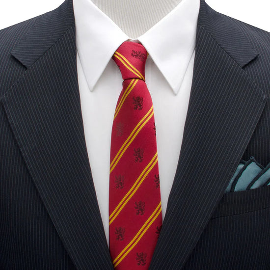 Harry Potter Gryffindor Pinstripe Silk Necktie