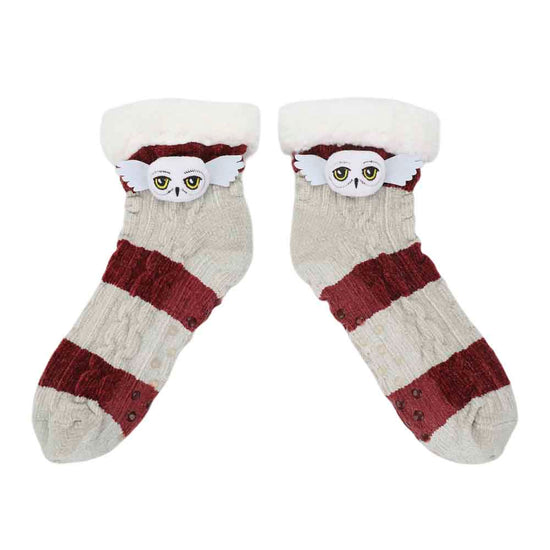 Harry Potter Hedwig Women's Sherpa Slipper Socks