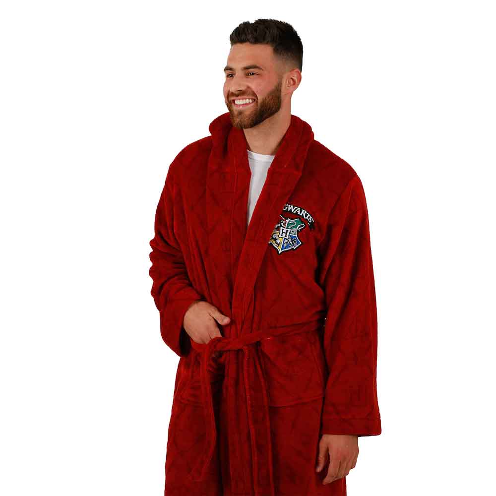 Harry Potter Hogwarts Crest Plush Bath Robe