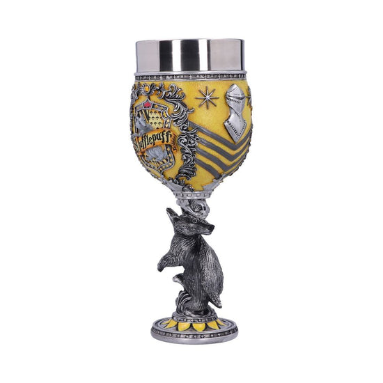 Harry Potter Hufflepuff Crest Collectible Sculpted Goblet by Nemesis Now