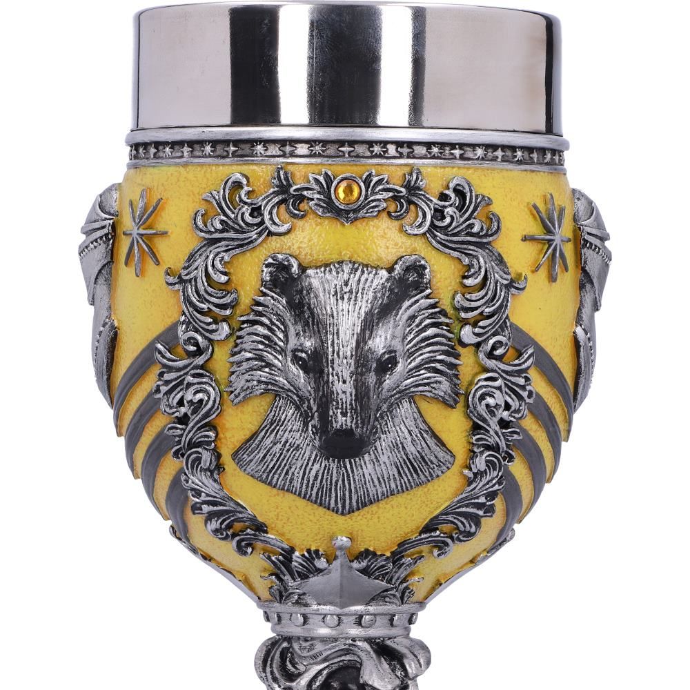 Harry Potter Hufflepuff Crest Collectible Sculpted Goblet by Nemesis Now