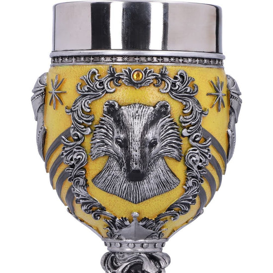 Harry Potter Hufflepuff Crest Collectible Sculpted Goblet by Nemesis Now