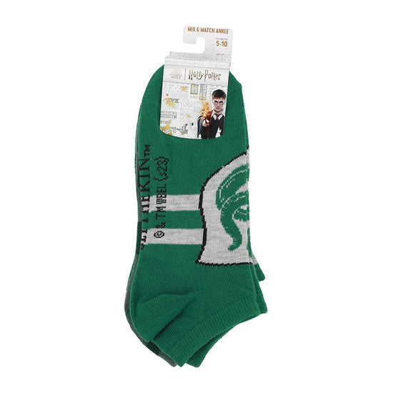 Harry Potter Slytherin Crest 5-Pack Ankle Socks