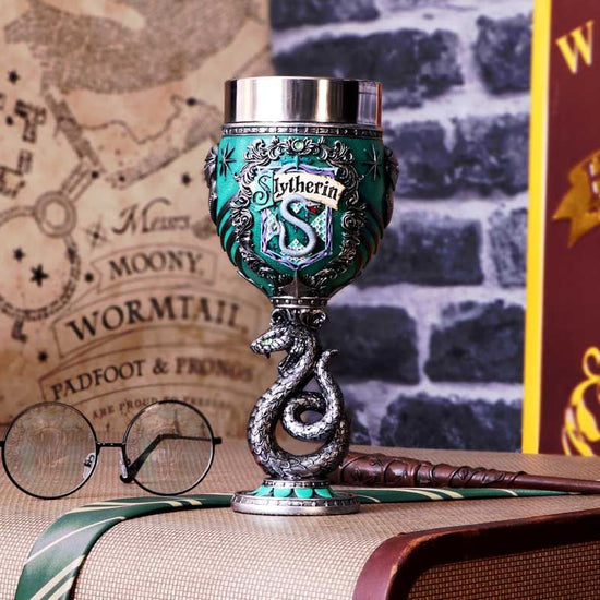 Harry Potter Slytherin Crest Collectible Sculpted Goblet by Nemesis Now