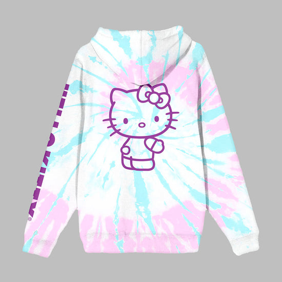 Hello Kitty and Friends (Sanrio) Pastel Tie-Dye Pullover Hoodie Sweatshirt
