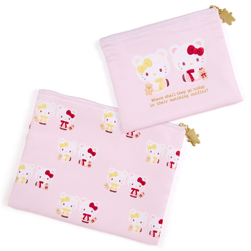 Hello Kitty and Mimmy Zipper Pouch Set
