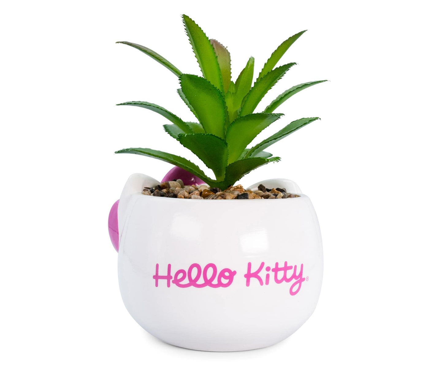 Hello Kitty Ceramic Planter with Faux Plant