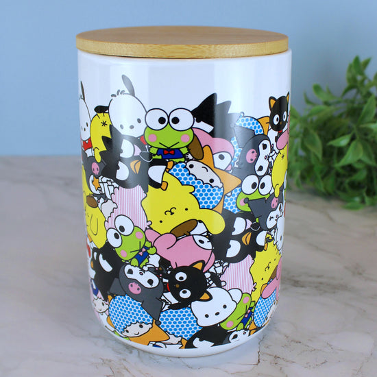 Hello Kitty & Friends (Sanrio) Ceramic Snack Jar with Bamboo Lid