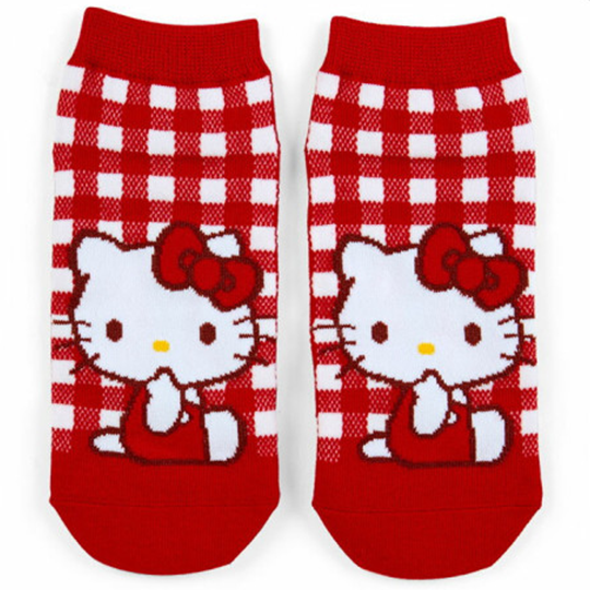 Hello Kitty Gingham Sanrio Women's Ankle Socks