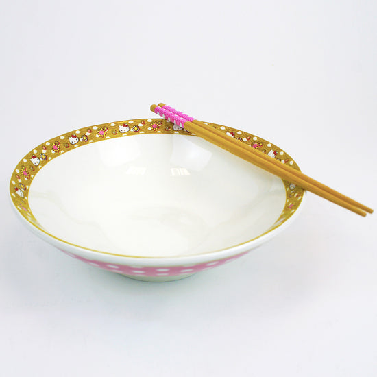 Hello Kitty Large Ramen Bowl with Chopsticks