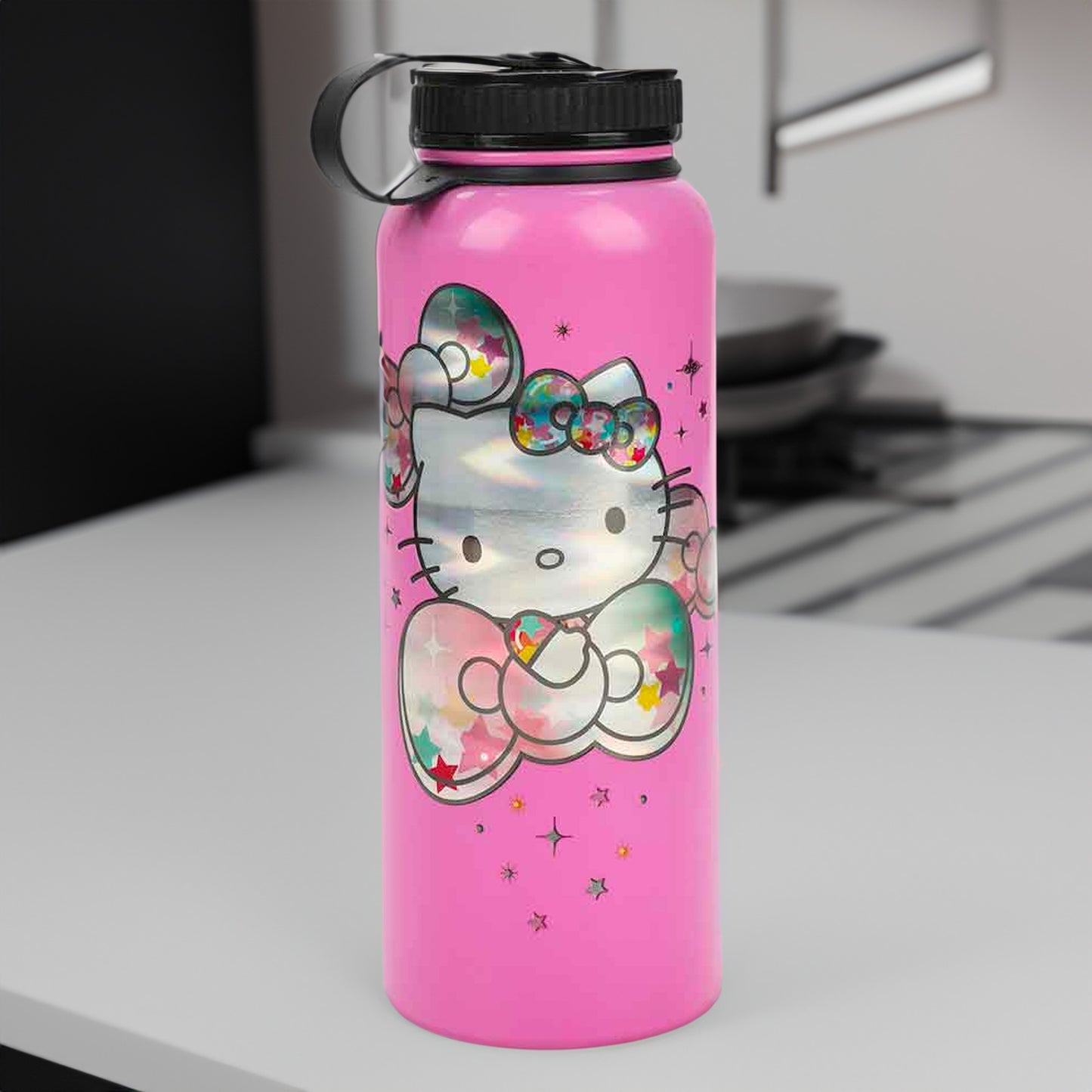 Hello Kitty (Sanrio) Holographic 40 oz. Stainless Steel Water Bottle