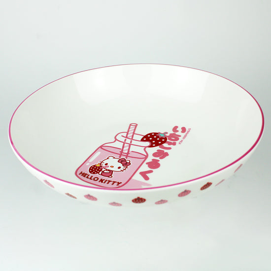 Hello Kitty Strawberry Milk 9" Ceramic Bowl