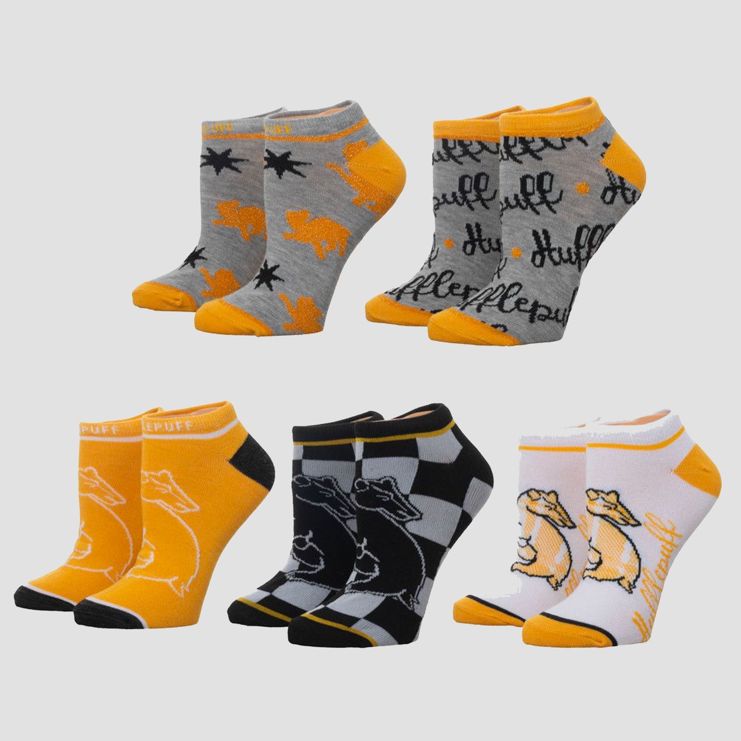 Hufflepuff (Harry Potter) Ankle Socks 5 Pair Set