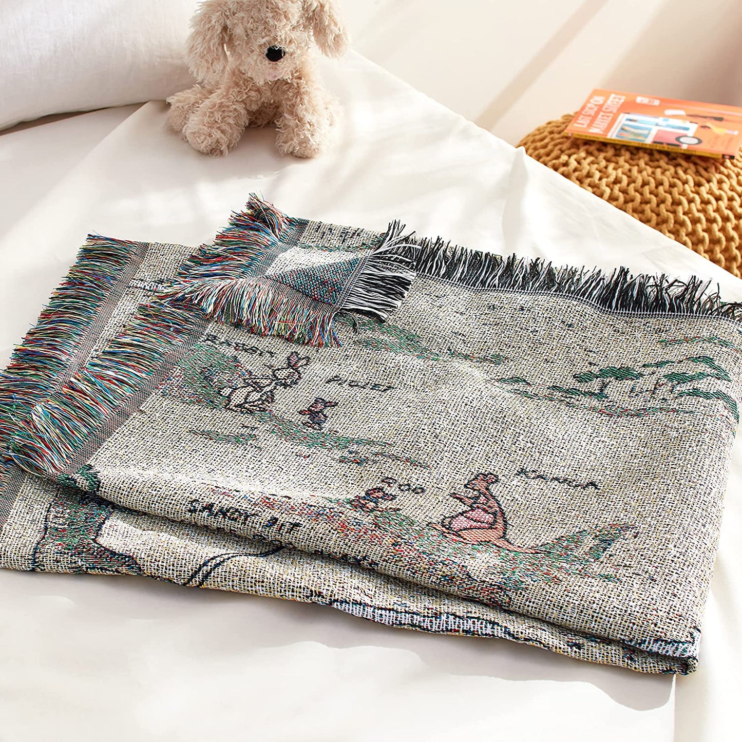 Load image into Gallery viewer, Hundred Acre Woods (Winnie the Pooh) Disney Woven Tapestry Throw Blanket
