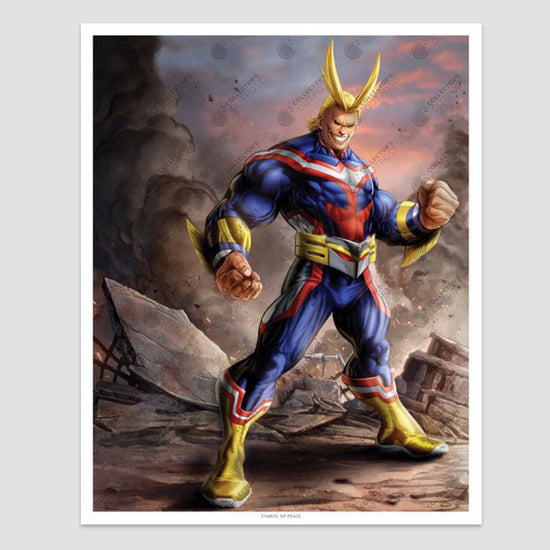 “I Am Here” All Might (My Hero Academia) Art Print By Dominic Glover