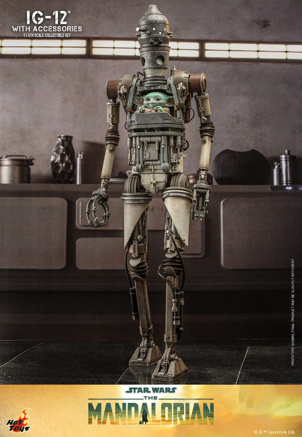 *Pre-Order* IG-12 & Grogu (With Accessories Edition) Star Wars: The Mandalorian 1:6 Hot Toys Figure Set
